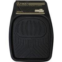 JVL Ultimat Single Car Mat Tray - Set of 2 in Black | Size: 45 cm x 70 cm