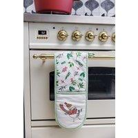 Mikasa TipperleyHill Robin Print Double Oven Glove, Cotton in White