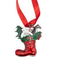 Silver Editions Santa's Boot in Metallic Silver