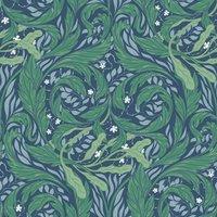 Muriva Vale Leaf Textured Wallpaper in Green