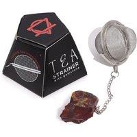 KDMD Raw Crystal Gemstone Tea Strainer - Mookaite in Red