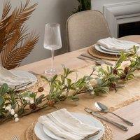 Scottish Everlastings Ltd 125cm Mistletoe & Cone Garland in Green