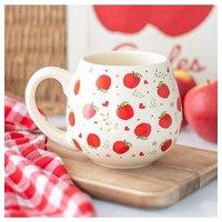 KDMD Apple Print Rounded Mug in White