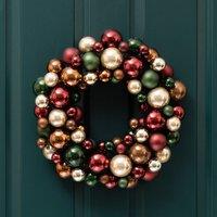 Scottish Everlastings Ltd 41cm Bauble Wreath Green-Bronze in Bronze