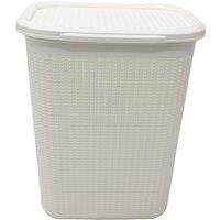 JVL Loop 50L Laundry Basket - Ivory White in Off-White | Size: 1 Pack