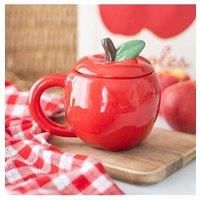 KDMD Apple Shaped Lidded Mug in Red