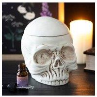 KDMD Weathered Skull Oil Burner & Wax Warmer in Cream