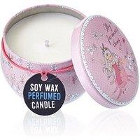 KDMD Art Tin Candle - Assorted Design - Friendly Messages - Parma Violet in Pink