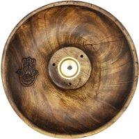 KDMD Incense Stick & Cone Burner Disc - Hamsa in Brown