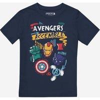 Marvel Boy's Superhero Trio Boys T-Shirt Navy | Size: 3-4 Years