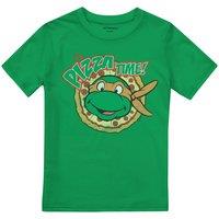 Teenage Mutant Ninja Turtles Boy's TMNT Pizza Time T-Shirt Green | Size: 9-10 Years