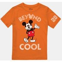 Disney Boy's Mickey Mouse Beyond Cool Boys T-Shirt in Orange | Size: 3-4 Years