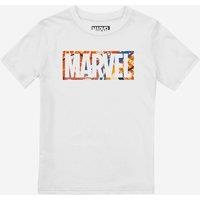 Marvel Boy's Paint Brick Boys T-Shirt White | Size: 9-10 Years