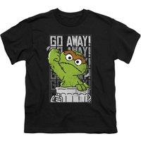 Sesame Street Go Away T-Shirt Black | Size: 7-8 Years