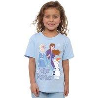 Disney Girl's Frozen Better Together T-Shirt in Light Blue | Size: 3-4 Years