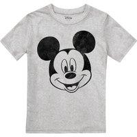 Mickey Mouse Boy's Mono Face T-Shirt Grey | Size: 3-4 Years