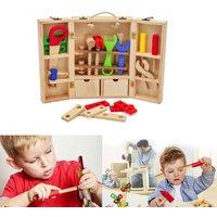 Hygrad Built to Survive Junior Wooden Tool Set Toy Kids Carpenter Pretend Role Play Tools
