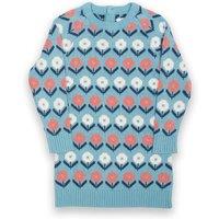 Kite Girl's Hygge Knit Dress in Blue | Size: 12-18 m