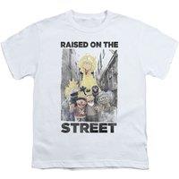Sesame Street Raised On The Streets T-Shirt in White | Size: 5-6 Years