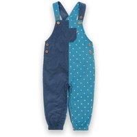 Kite Boy's Hotchpotch Organic Cotton Dungarees in Blue | Size: 5 Years