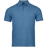 TEE JAYS Men's Luxury Stretch Pique Polo Shirt in Blue | Size: Large