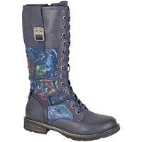 Cipriata Men's Floral Calf Boots in Navy | Size: 6