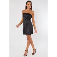 ELAINA FASHION Women's Strapless Black Sequin Mini Dress | Size: 16