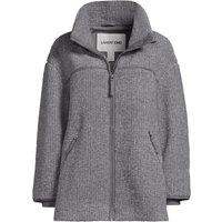 Lands' End Women's Borg Fleece Jacket in Dark Grey | Size: 10-12