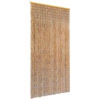 Berkfield Home Insect Door Curtain Bamboo 90x220 cm in Brown