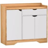 Hygrad Built to Survive Shoe Storage Cabinet Cupboard Rack Stand Wood Sideboard Organizer in Natural