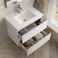 Banyetti Vatilla 700mm Wall Hung Vanity Unit with Lira Basin - Gloss White