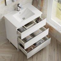 Banyetti Vatilla 700mm Floorstanding Vanity Unit with Lira Basin-Gloss White