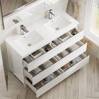 Banyetti Vatilla 1200mm Floorstanding Vanity Unit with Lira Basin - Gloss White