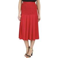 Cutie London Women's Pleated Midi Skirt in Red | Size: 10