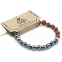 KDMD Women's Faceted Gemstone Bracelet - Magnetic Red Jasper