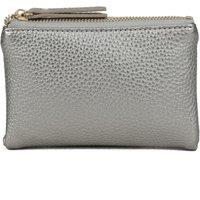 Fontanella Fashion Women's Pebbled PU Leather Wallet in Metallic Silver