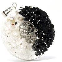 KDMD Women's Orgonite Power Pendant - Good & Evil - Hamsa