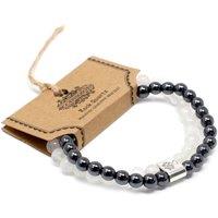 KDMD Women's Magnetic Gemstone Bracelet - Rock Quartz in White