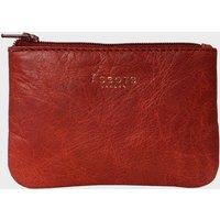 Assots London Women's Poppy' Full Grain Leather Zip Top Coin Purse in Red