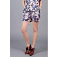Cutie London Women's Pastel Floral Print High-Waisted Shorts in Pink | Size: 8
