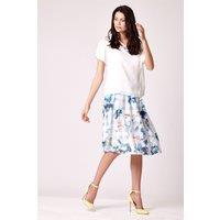 Cutie London Women's V-neck Loose Fit Blouse in Off-White | Size: 10