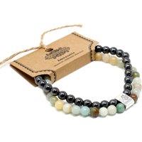 KDMD Women's Magnetic Gemstone Bracelet - Amazonite