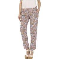 Cutie London Women's Comfortable Printed Holiday Trousers in Pink | Size: 10