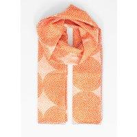 Sarta Women's Camille Circles & Polka Dots Lightweight Cotton Scarf in Orange