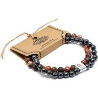 KDMD Women's Magnetic Gemstone Bracelet - Leopard Skin in Maroon