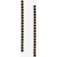 Inicio Women's Gold Plated & Jet Plated Linear Drop Earrings - Gift Pouch