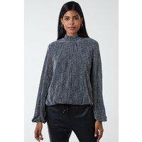 Blue Vanilla Women's Puffball High Next Top in Silver | Size: Small