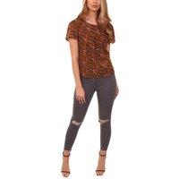 Cutie London Women's Ditsy Print Blouse in Mustard | Size: 8