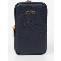 Etre Women's Faux Leather Zip Glasses Case -Navy Blue in Navy