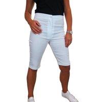 Paulo Due Women's Everyday Stretch Knee Length Shorts in White | Size: 10